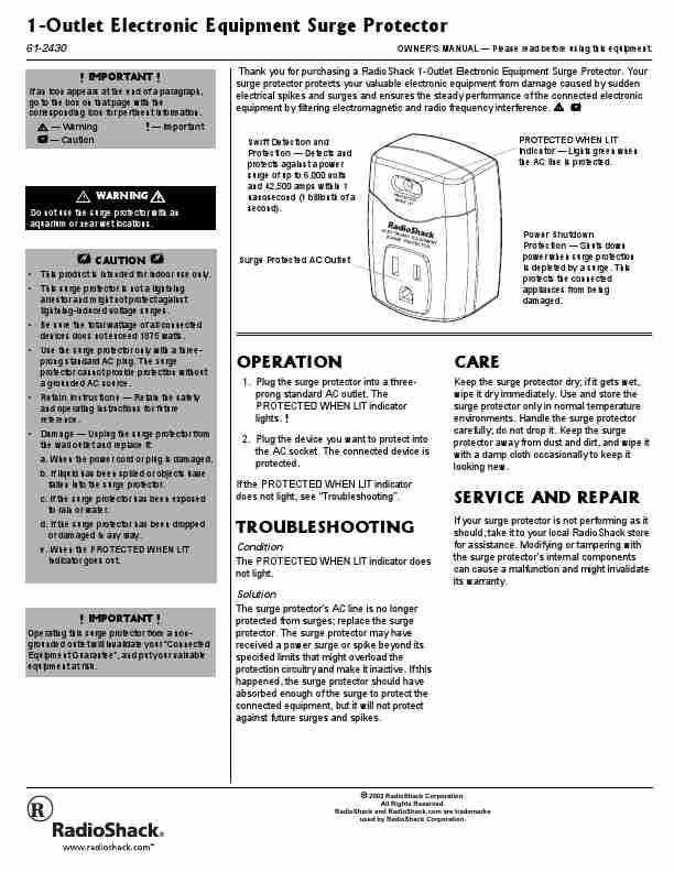 Radio Shack Surge Protector 61-2430-page_pdf